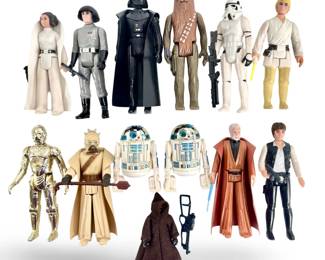 13pc 1977 Star Wars Original Action Figures
