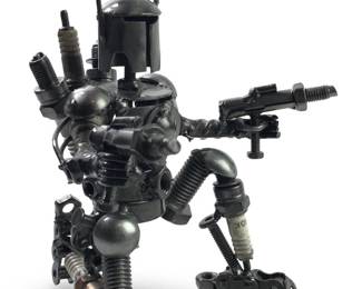 Boba Fett Star Wars Recycled Scrap Metal Art