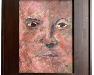 Signed Wayne Hosaka “Unknown Face" Acrylic