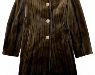 KFL Bisang Ankle Length Mink Fur Button-Up Coat