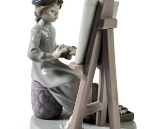Lladro Still Life Artist Porcelain Figure