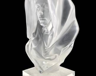 Signed Frederick Hart Penumbra Lucite Sculpture