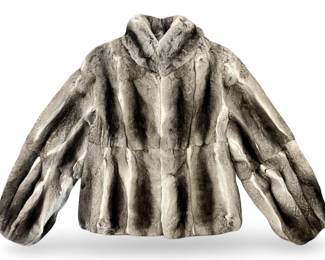 Mary McFadden Couture Chinchilla Fur Jacket