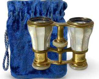 Marchand Paris Abalone and Brass Opera Glasses