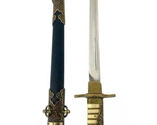 Ornate Japanese-Style Dagger with Sheath