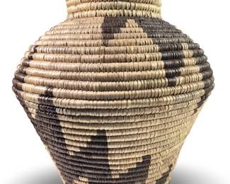 Vintage Africa Zulu Handwoven Basket