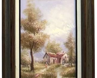 Signed Albert Impressionist Oil Landscape