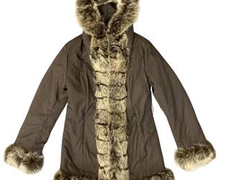 Alaska Fur Gallery XS Fox Trim Damselle Coat