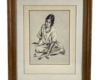 Margaret ‘MDH’ Keane lithograph “Country Girl"