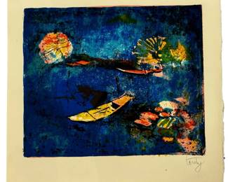 Signed Touty “Lebadang" Lithograph