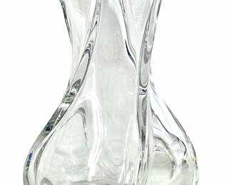 French Baccarat Crystal Twisted Vase