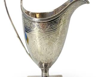 Sterling George III Helmet Shaped Cream Pitcher
