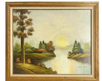 Signed Victor Ball Oil On Canvas