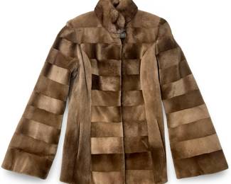 David Green Brown Sheared Mink Jacket