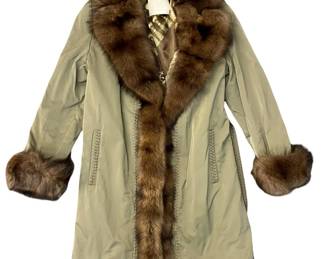 Anna Maria Leporatti Kaki Green Coat