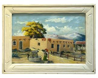 Signed B. Lunp Landscape Oil on Panel