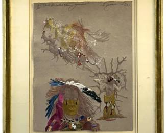 Signed Ed Morgan Embossed Lithograph