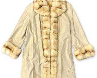 Reversible Champagne Gold Mink & Silk Coat