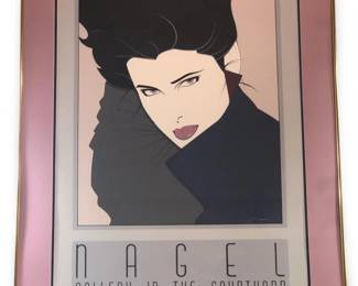 Patrick Nagel Gallery In The Courtyard Print