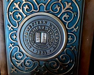 Vtg. Northwestern University bookends