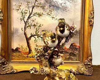 Vtg. A. Borsato Milano - made in Italy - Porcelain bird figurine 