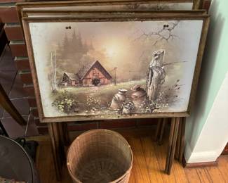 Painted tray tables