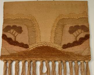 Large woven wall hanging