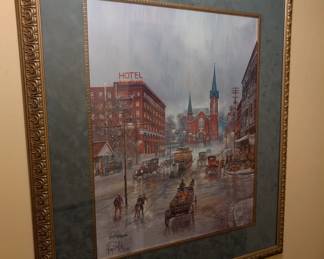 John Bell Jr double signed print with COA