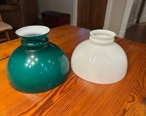 2 glass shades
