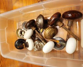 box of door knobs