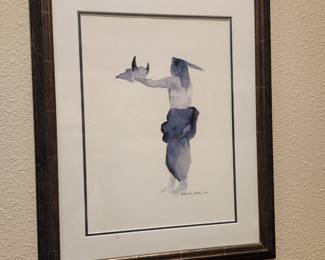 Native Indian numbered lithograph