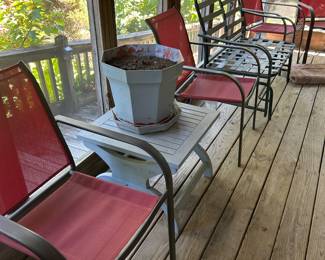 Outdoor chairs.