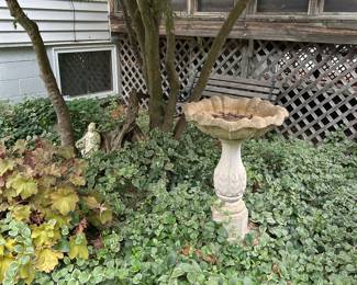 Bird bath.