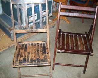 Wooden folding chairs