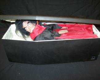 Vintage Vampire in Coffin