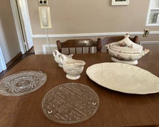 Platters, Tureen, Gravy Boats