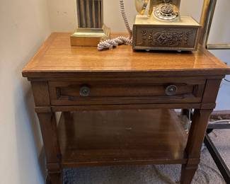 Pair of Nightstands, Rotary Telephone