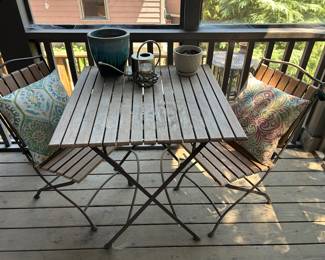 Folding table and chairs