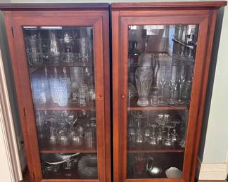 2 lighted cabinets sold separately 