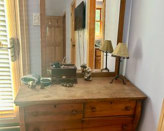 Antique dresser and mirror 