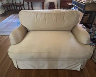Loveseat with matching ottoman 