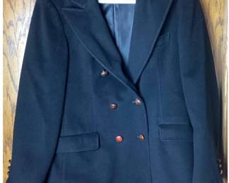Vintage Double Breasted Wool Coat - Size 16