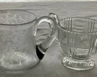 Vintage Glass Creamer and Sugar Sets