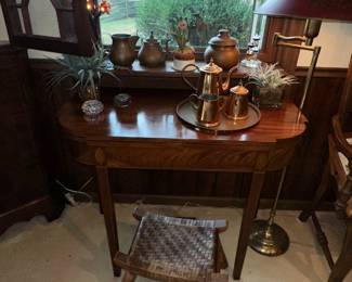 19thC games table w/ acorn detail inlay 