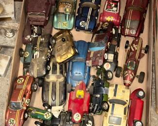 Model cars made by the owner years ago
