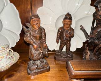 Carved wood figures