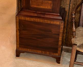 detail of Federal tall case clock 