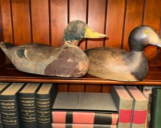 Collection of ORIGINAL PAINT DUCK DECOYS - some are pairs 