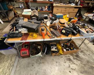Lots of hand tools and some small power tools