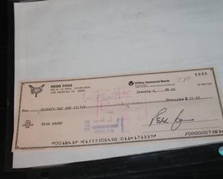 Redd Foxx Check - does have COA